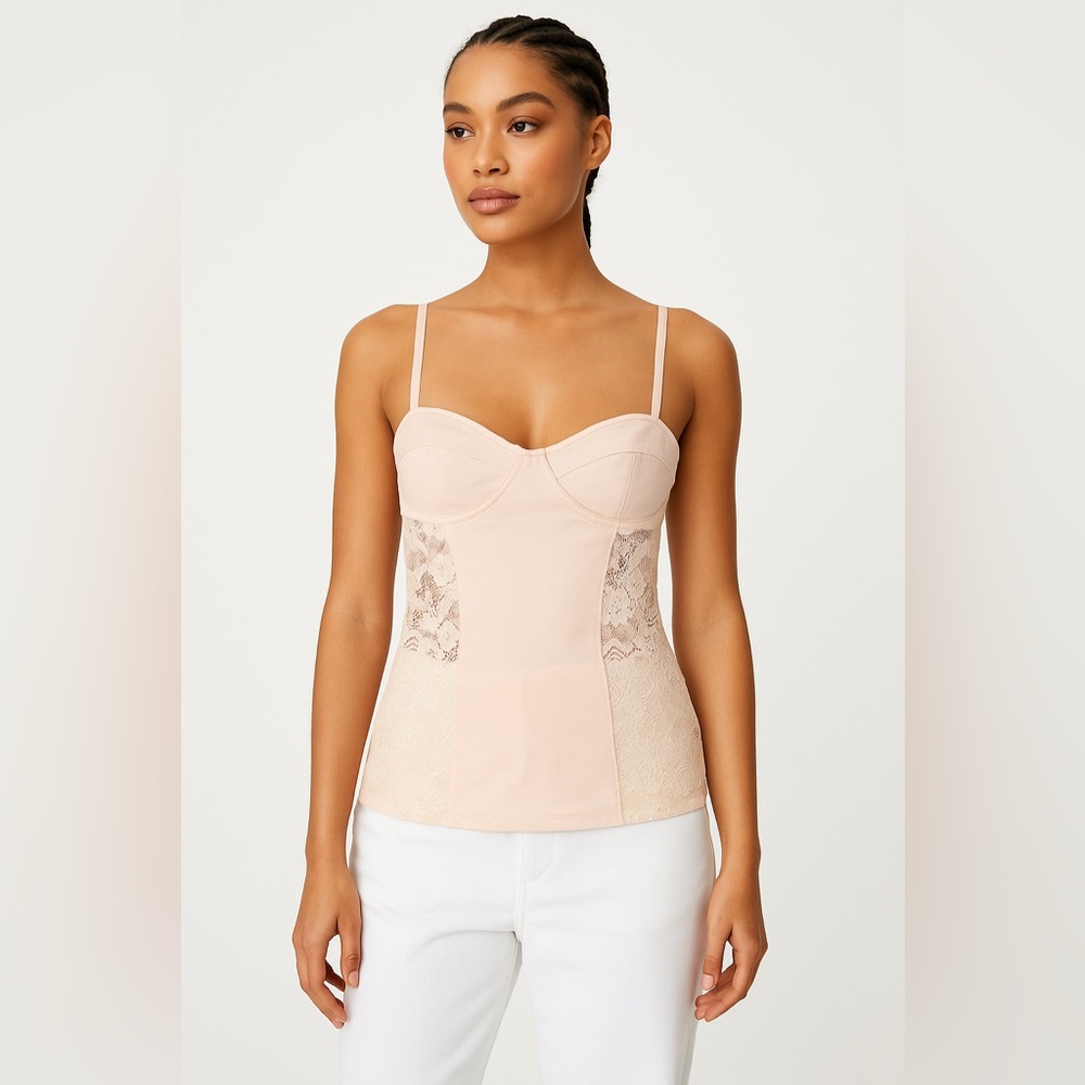 Talula Blush Lace-Panel Chemise
